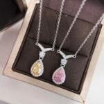 Colored gemstone necklace