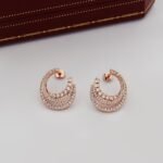 Etincelle de Cartier hoop earrings, triple row, paved - 图片 14