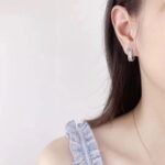 Circular diamond stud earrings - 图片 3