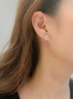 LOVE single hoop earring, paved - 图片 8