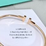 Tiffany T Wide Diamond Wire Bracelet in Yellow Gold - 图片 9
