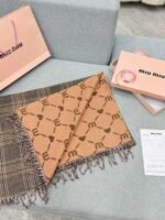 Brown double-sided scarf - 图片 4
