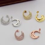 Etincelle de Cartier hoop earrings, triple row, paved - 图片 4