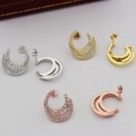 Etincelle de Cartier hoop earrings, triple row, paved - 图片 5