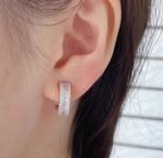 Circular diamond stud earrings - 图片 9