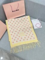 yellow and pink polka dot scarf - 图片 3