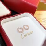 LOVE single hoop earring, paved - 图片 5