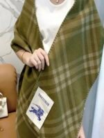 Check Wool Scarf green