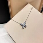 Double Butterfly Silhouette Diamond Pendant - 图片 10