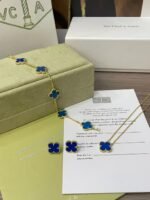 Vintage Alhambra bracelet, 5 motifs Bracelet Necklace Earring Set - 图片 5