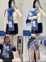 Check Cashmere Scarf Knight - 图片 7