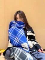 Check Wool Scarf Knight - 图片 8