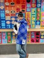 Check Wool Scarf Knight - 图片 16
