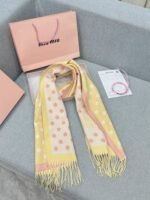 yellow and pink polka dot scarf - 图片 7