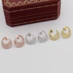 Etincelle de Cartier hoop earrings, triple row, paved - 图片 15