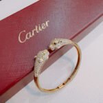Panthère de Cartier bracelet, articulated, paved