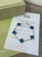 Vintage Alhambra bracelet, 5 motifs Bracelet Necklace Earring Set - 图片 9