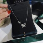 Double Butterfly Silhouette Diamond Pendant - 图片 16