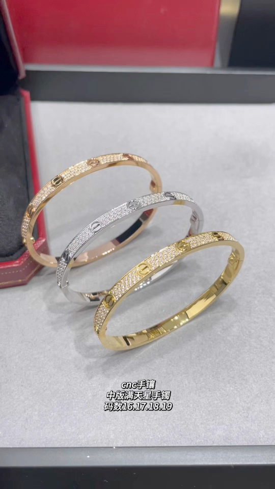 LOVE bracelet, medium model, paved