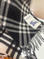 Check Cashmere Scarf black - 图片 2