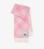 Check Cashmere Scarf pink