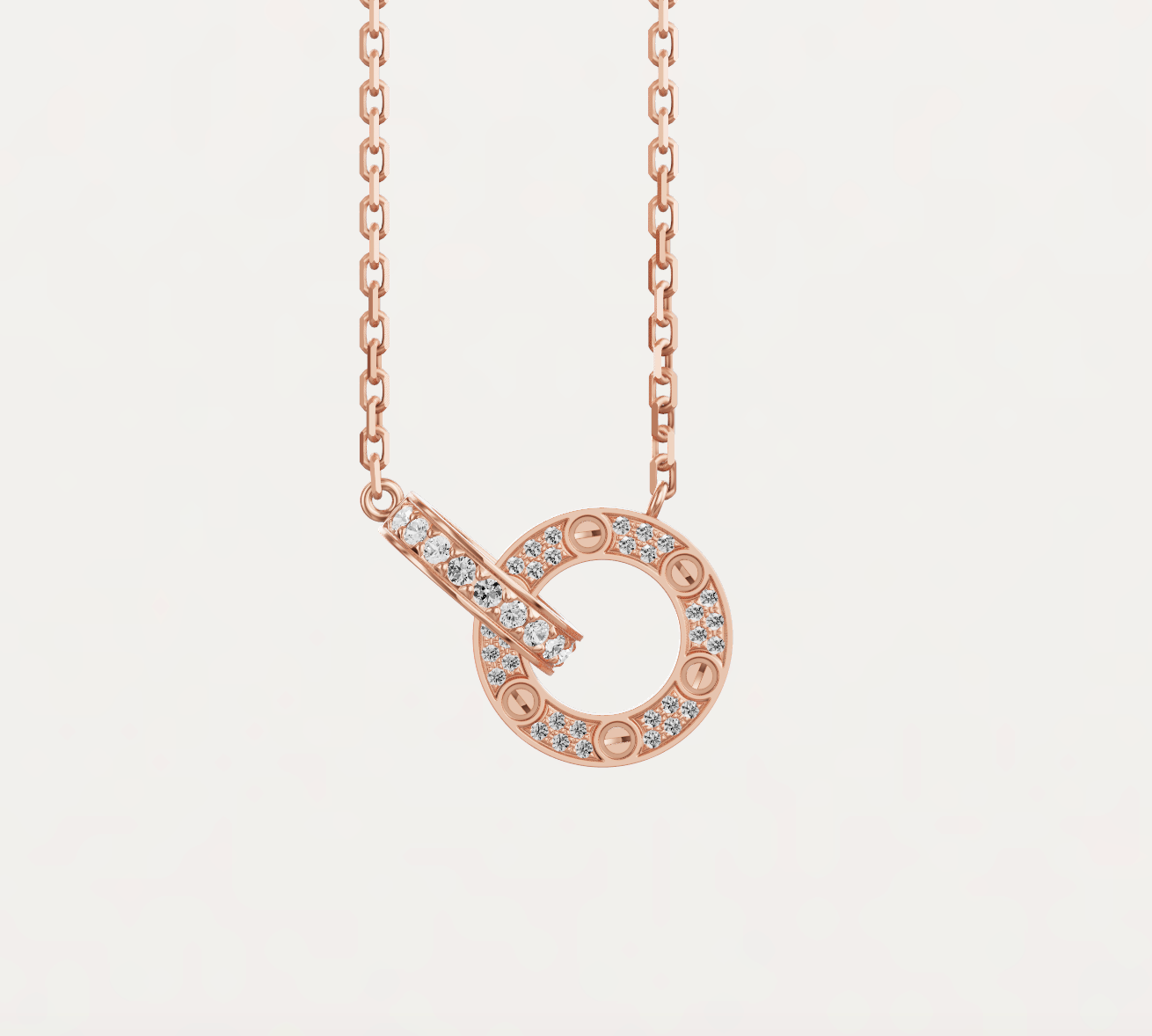 LOVE pendant, paved