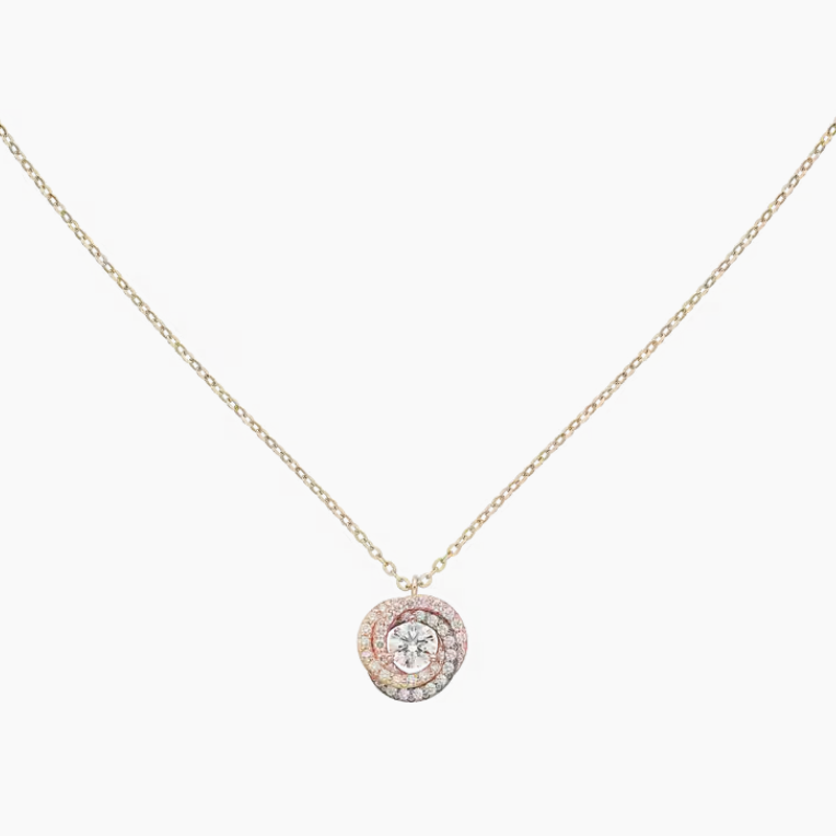 Trinity pendant, 1 diamond, paved