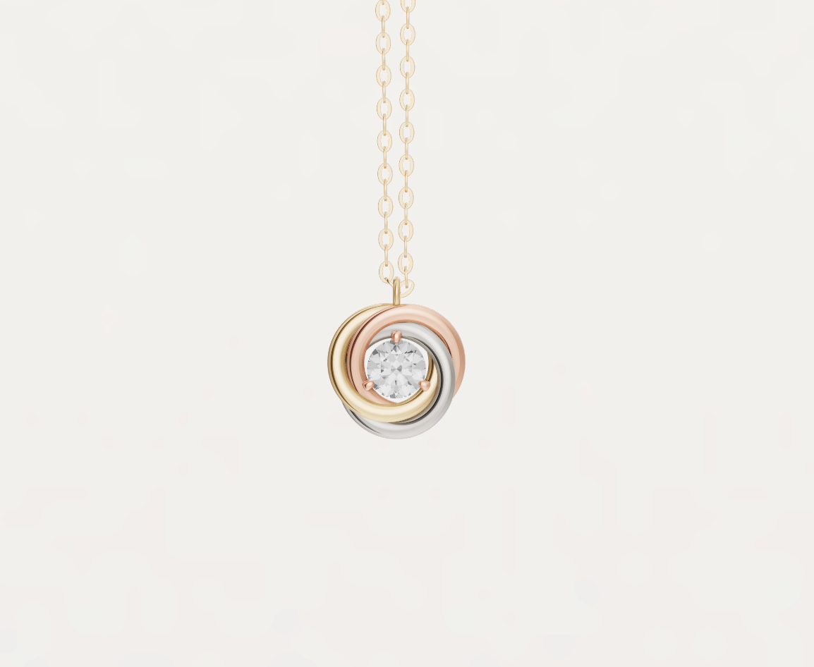 Trinity pendant, 1 diamond