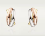Trinity earrings, cushion-shaped